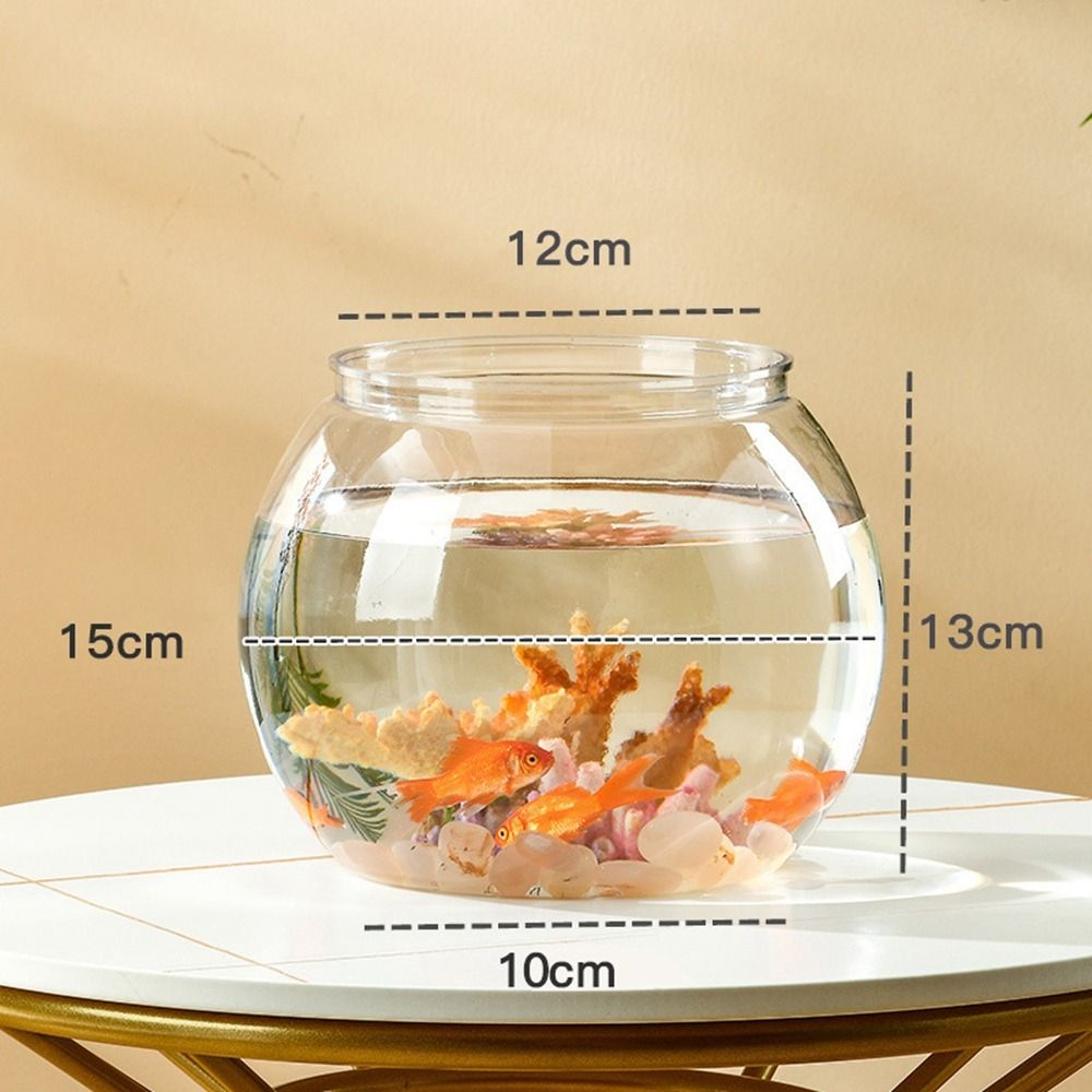 Marine Aquarium Live - Akwarium Domowe Przezroczyste Okrągłe Plastikowe Małe