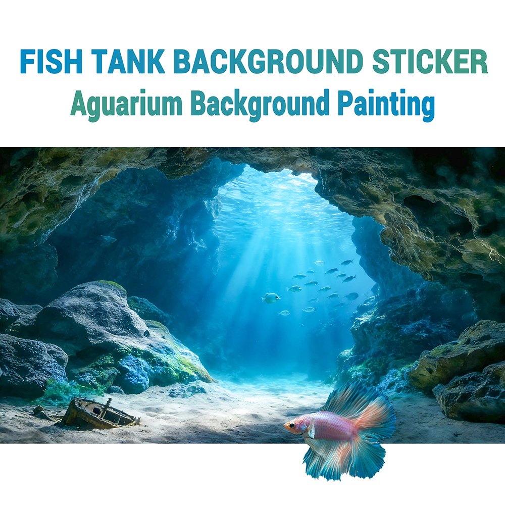 Marine Aquarium Glue - Niebieski otwór głębinowy, malowidło na tło