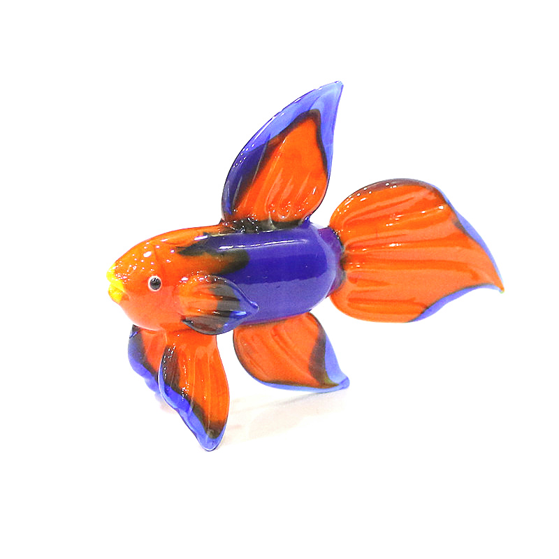 Marine Aquarium Live - Pomarańczowa szkło Murano tropikalna ryba figurka
