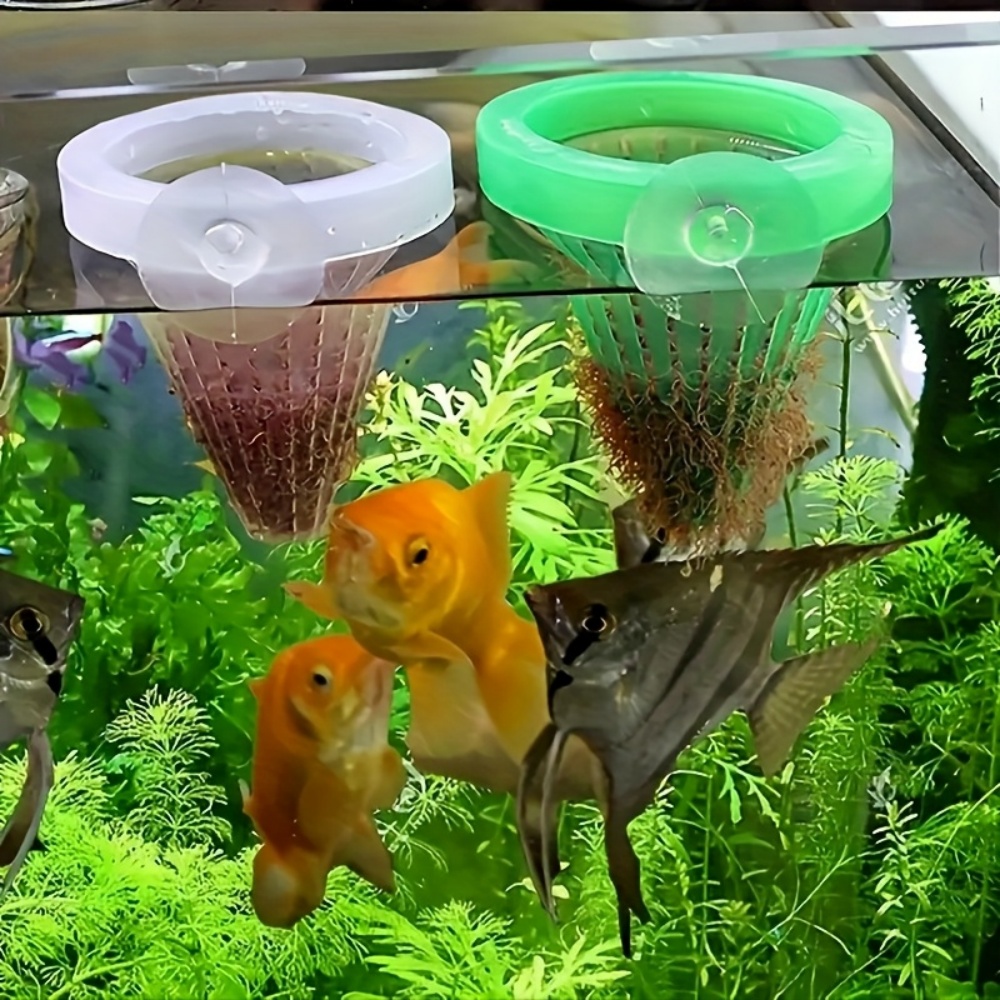 Marine Aquarium Live - 2 Koszykowe karmniki do akwarium, lejek